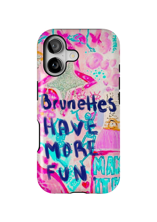 Brunettes Have More Fun iPhone 17 Tough Case Protective