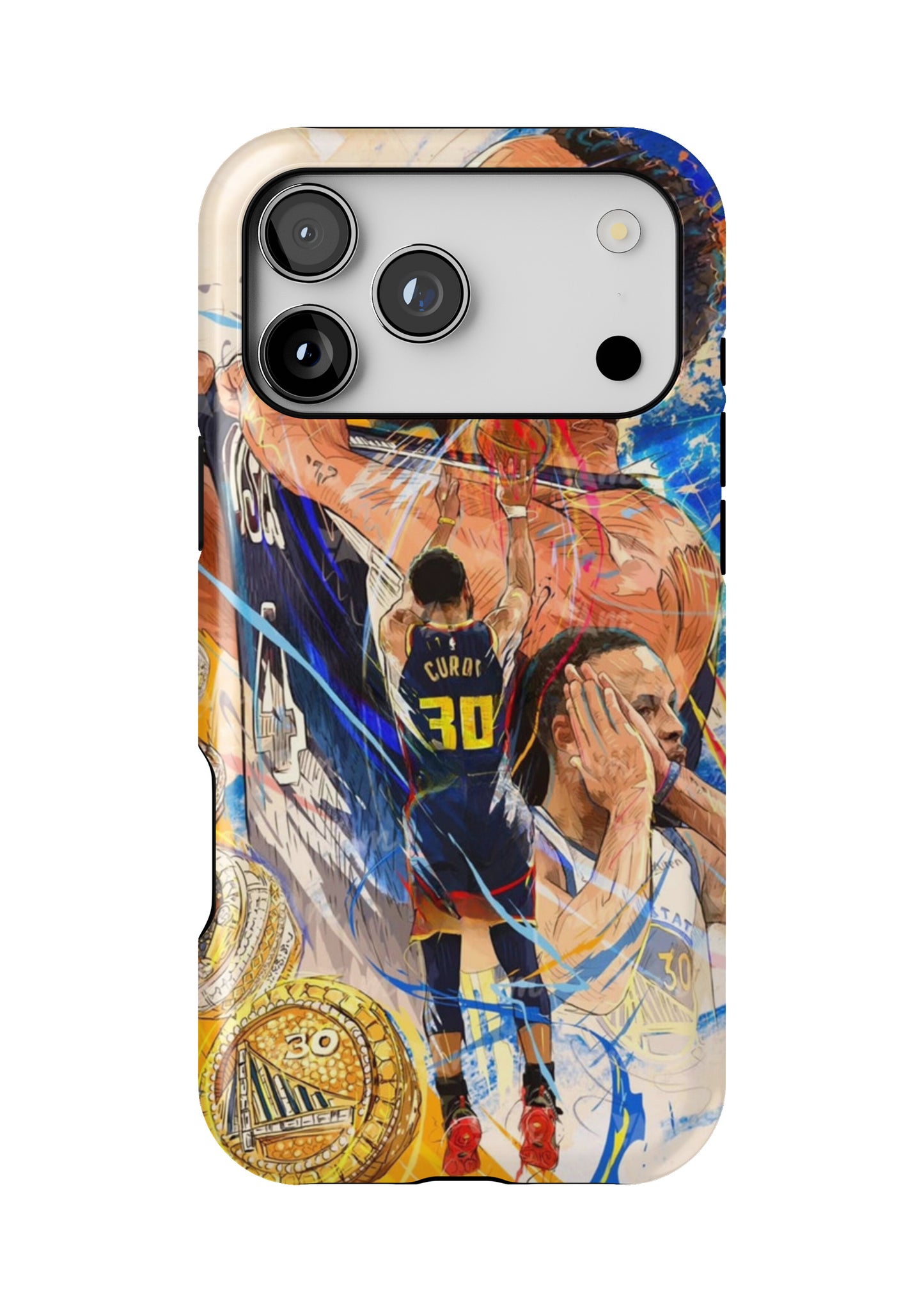 Stephen Curry Warriors Basketball iPhone 17 Tough Case Protective